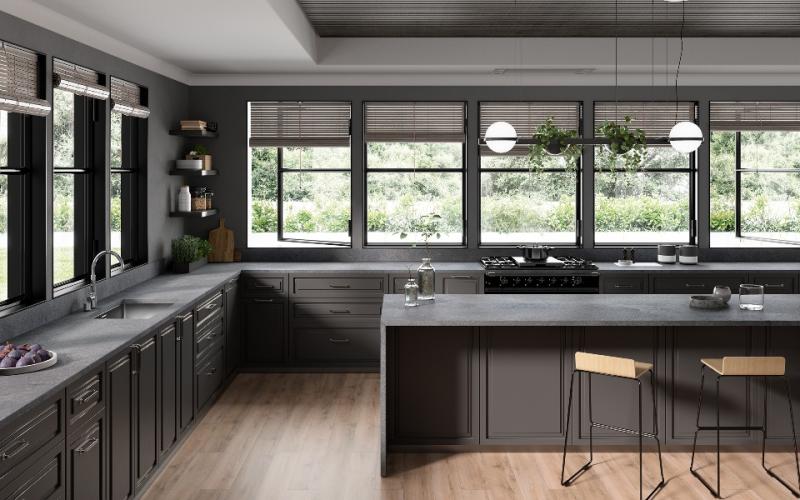 Gotham quartz countertops installed in a home