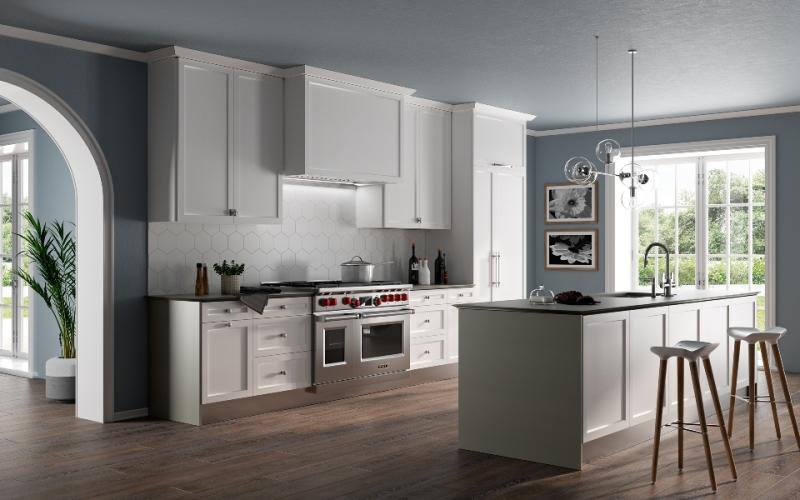 Graphite Gray quartz countertops installed in a home