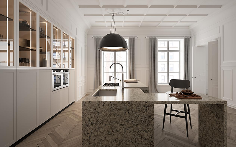 Intermezzo quartz countertops installed in a home