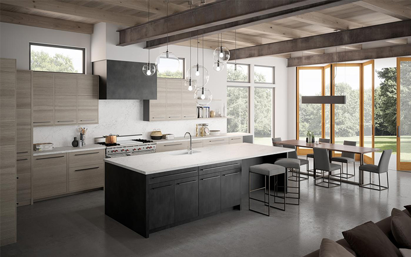 Karis quartz countertops installed in a home