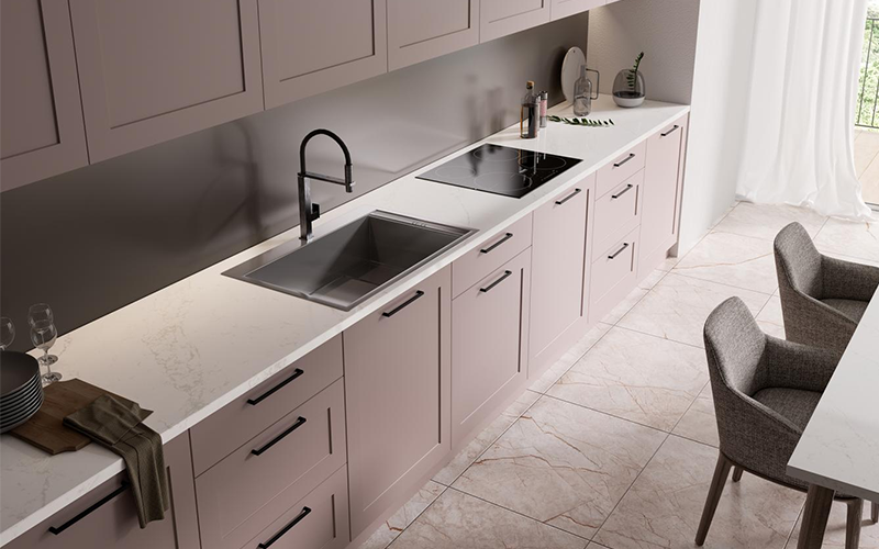 Lumina quartz countertops installed in a home