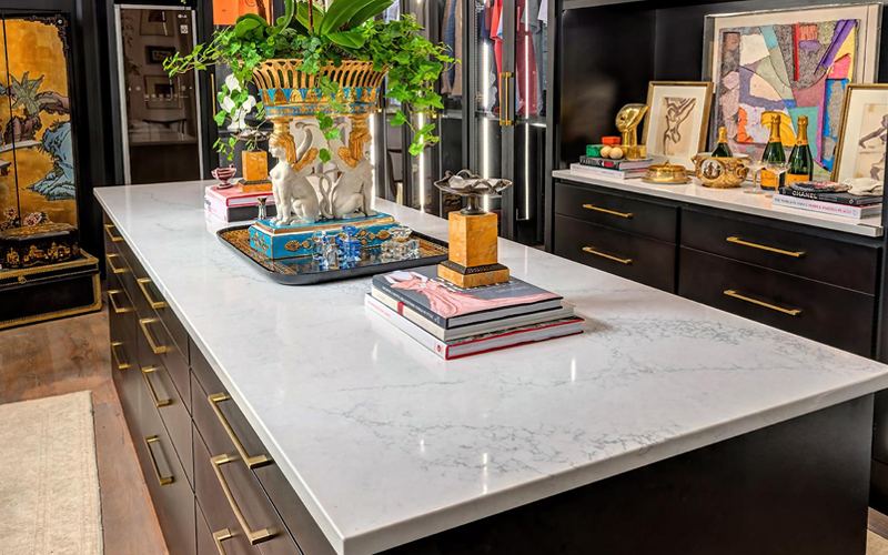 Muse quartz countertops installed in a home