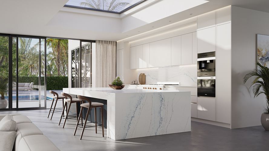Ocean Ridge quartz countertops installed in a home