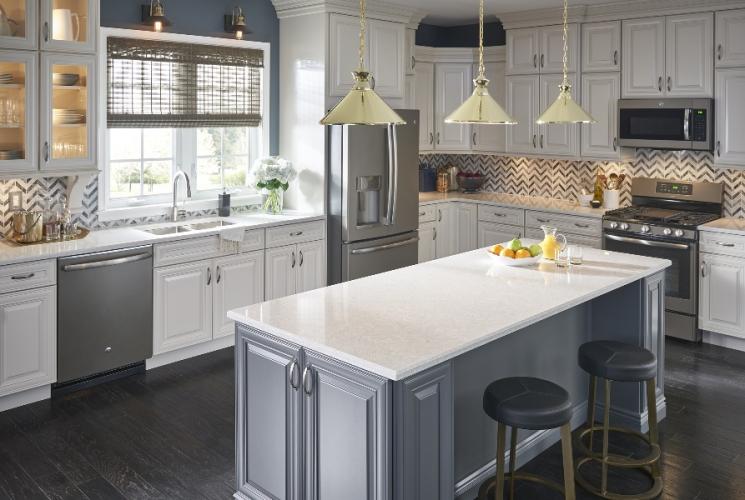 Quartet quartz countertops installed in a home