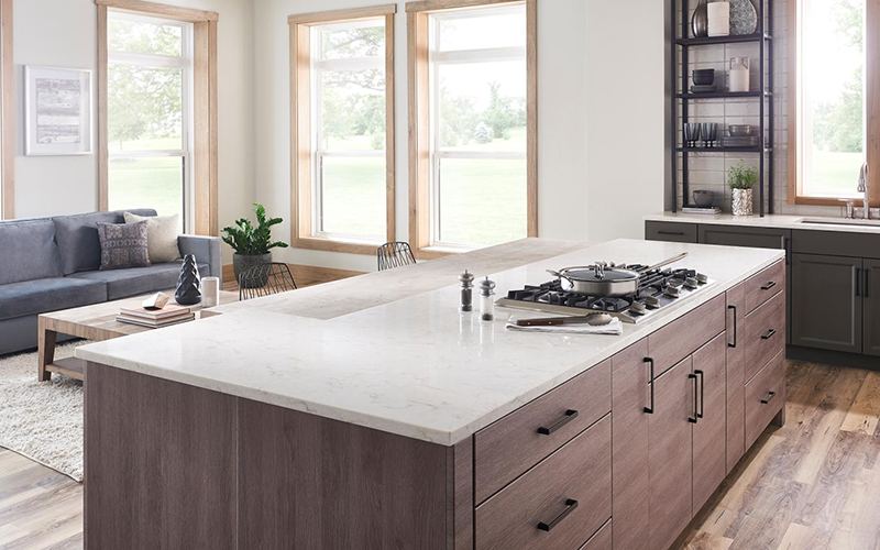 Soprano quartz countertops installed in a home