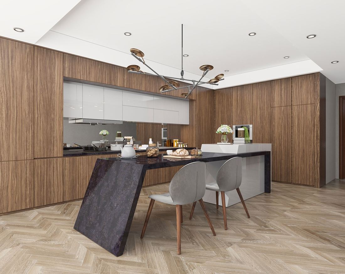 Amadeus quartz countertops installed in a home