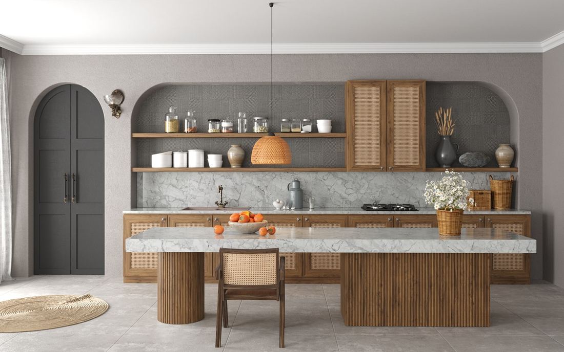Bahia quartz countertops installed in a home