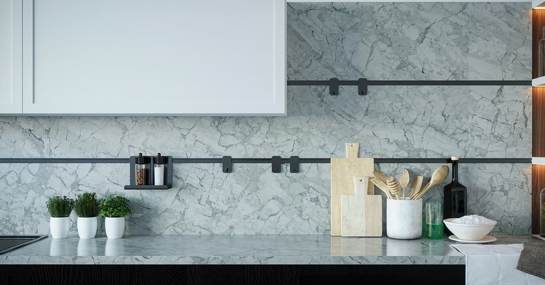 Bahia quartz countertops installed in a home