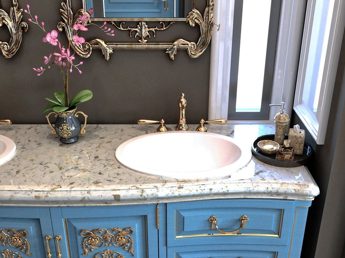 Bianco Romano quartz countertops installed in a home