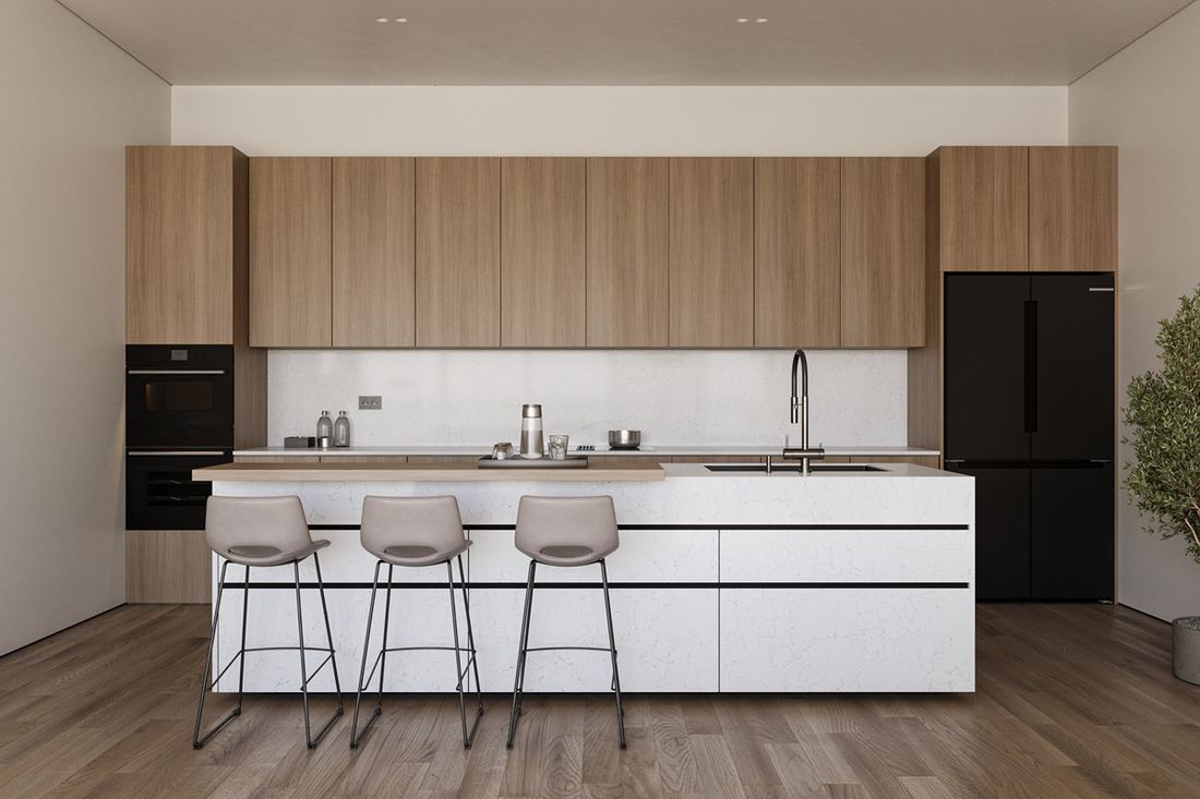 Ceres quartz countertops installed in a home