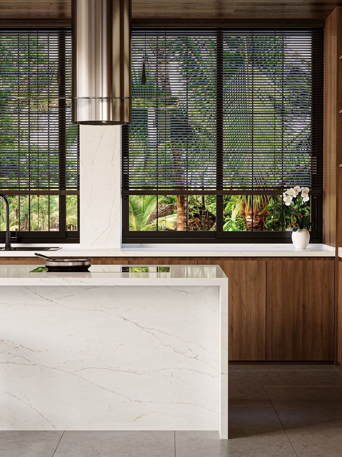 Costa Nova quartz countertops installed in a home