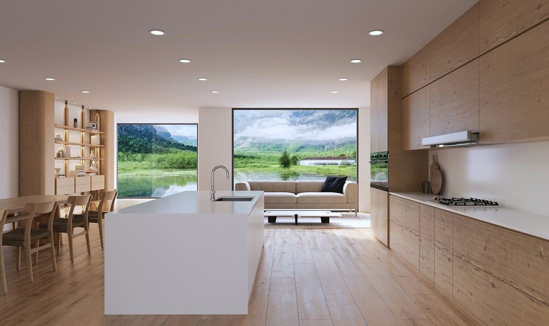 Crystal Ice quartz countertops installed in a home