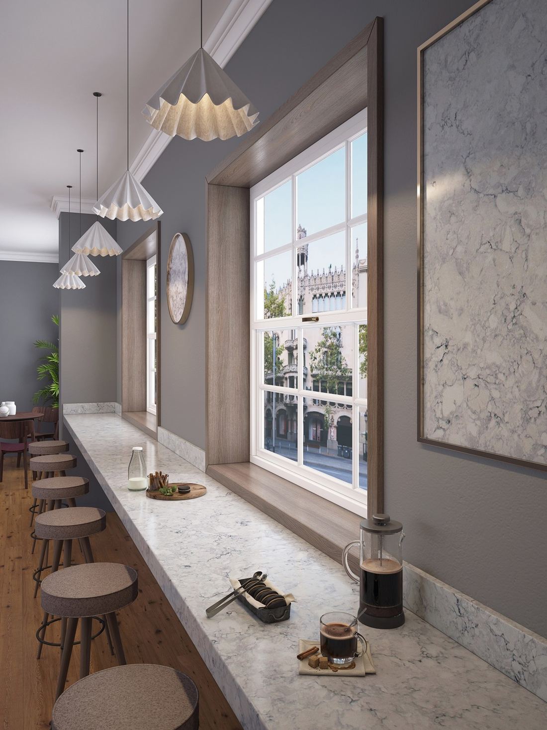 Eclipse quartz countertops installed in a home
