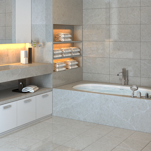 Icelake quartz countertops installed in a home