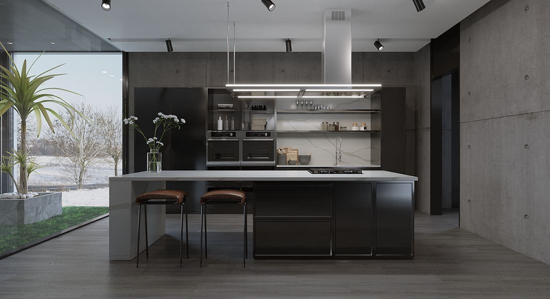 Michelangelo quartz countertops installed in a home