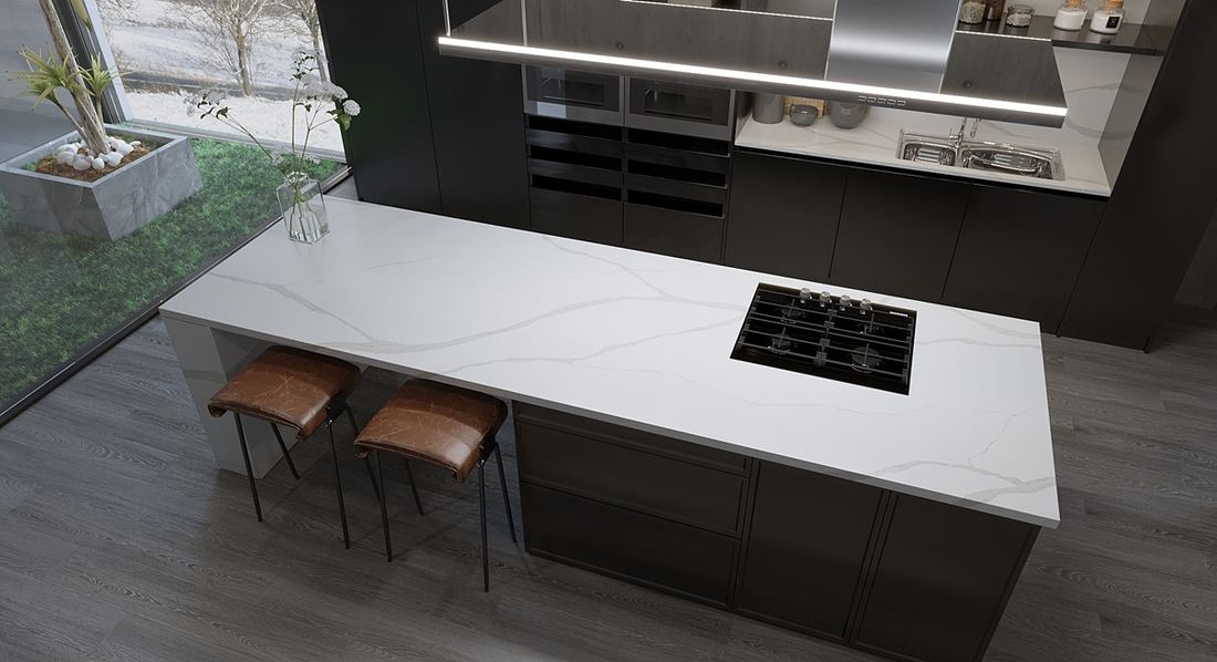 Michelangelo quartz countertops installed in a home