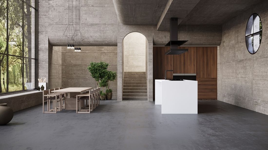 Milky White quartz countertops installed in a home