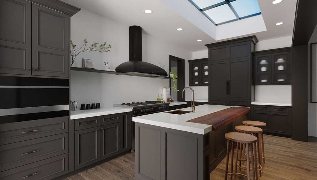 Misterio Avo quartz countertops installed in a home