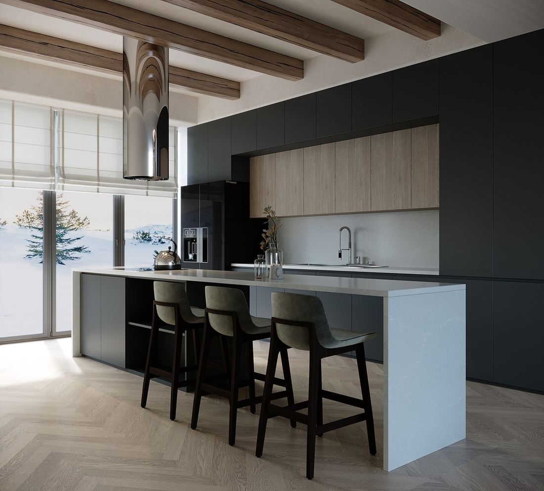 Misterio Avo quartz countertops installed in a home