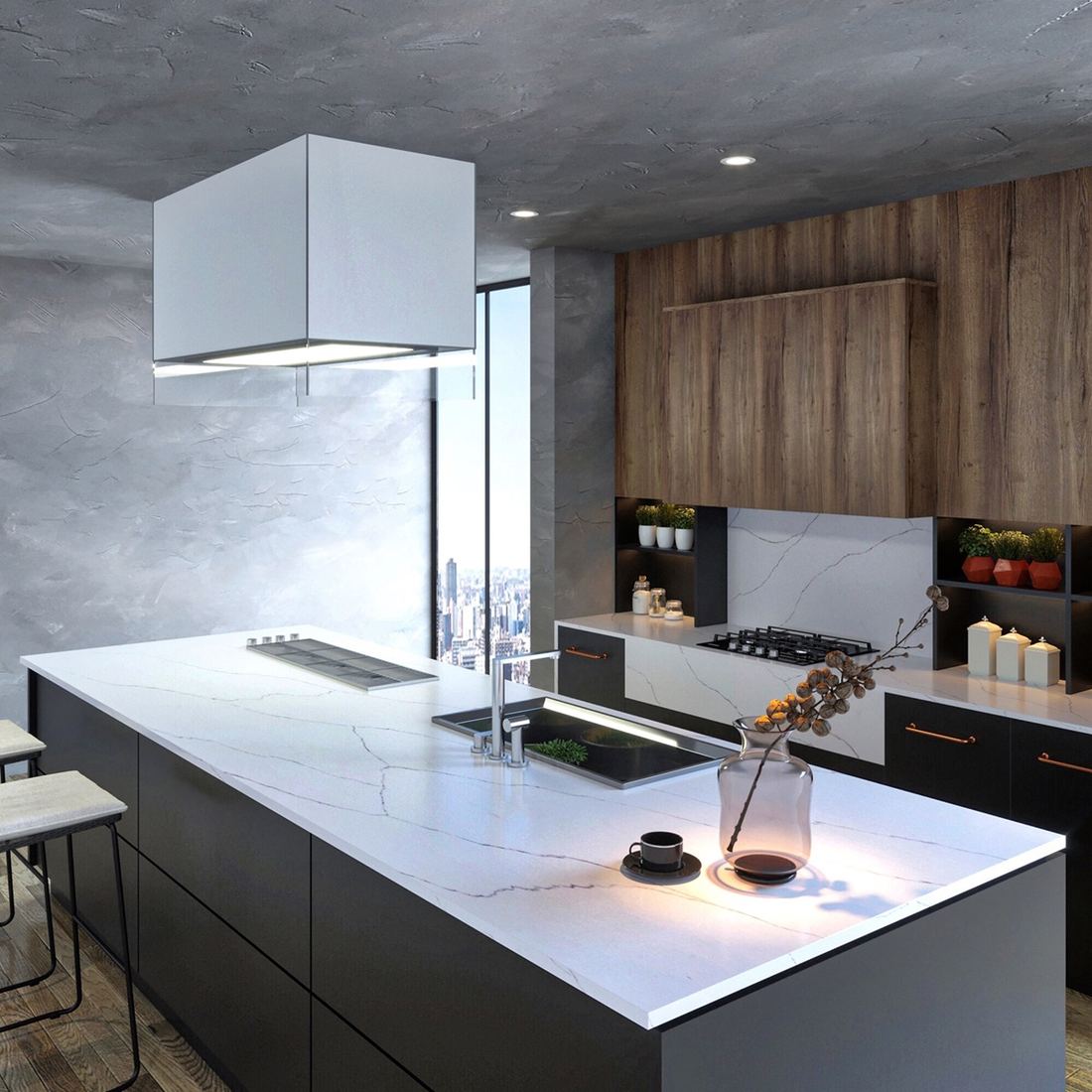 Prima quartz countertops installed in a home