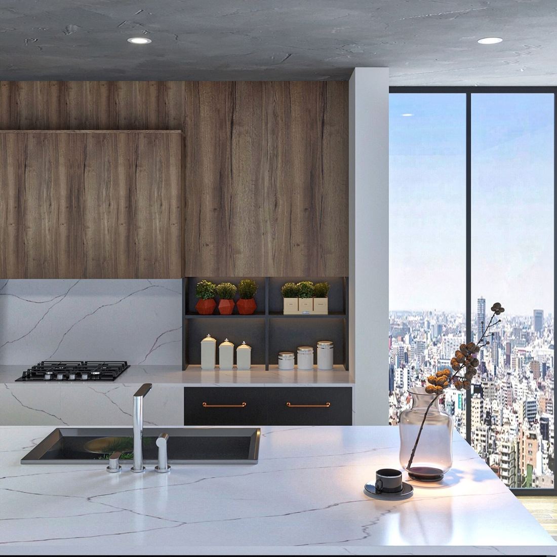 Prima quartz countertops installed in a home