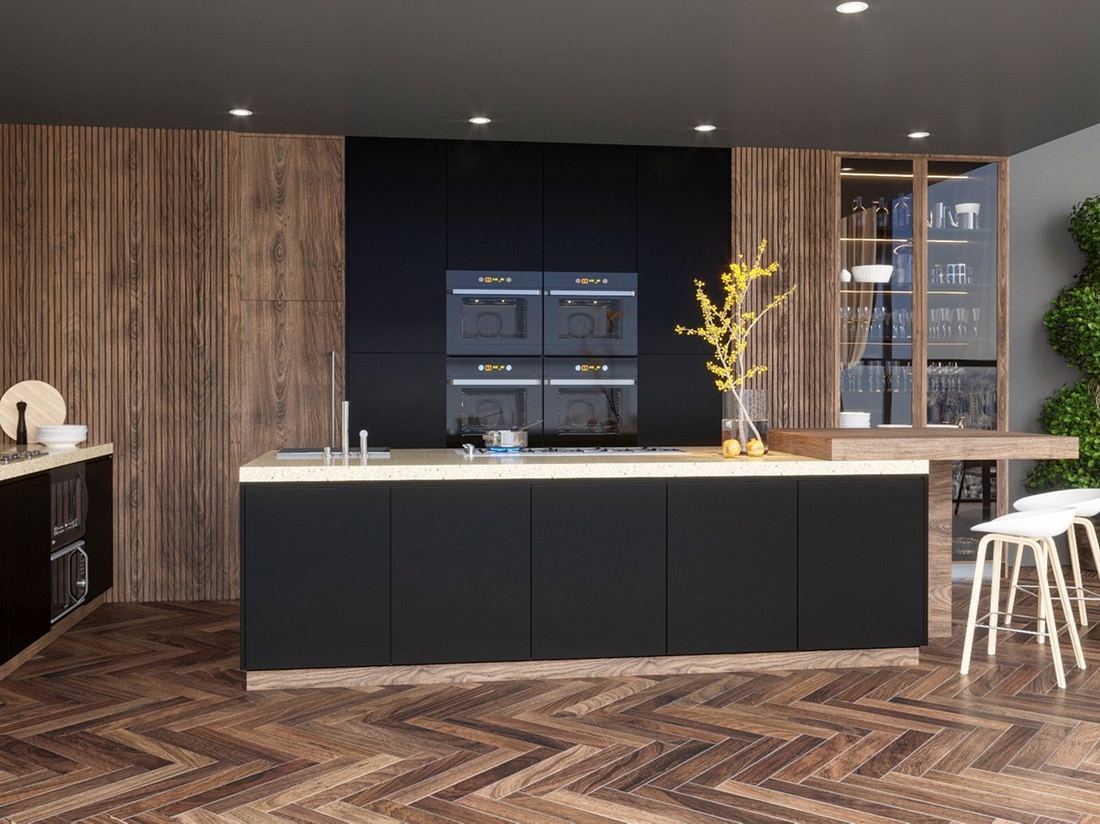 Scapolite quartz countertops installed in a home
