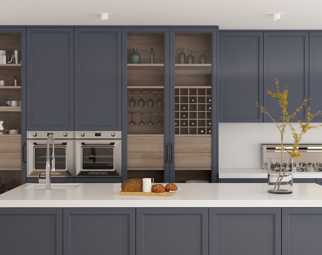 Sparkling White quartz countertops installed in a home