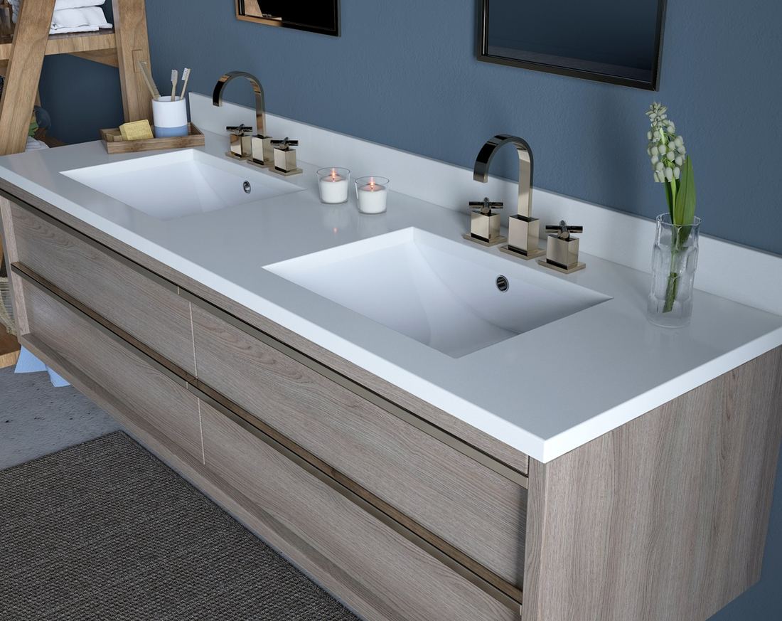 Stellar quartz countertops installed in a home