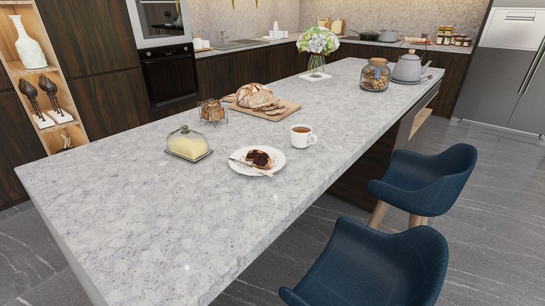 Terreno quartz countertops installed in a home