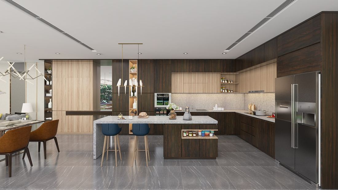 Terreno quartz countertops installed in a home