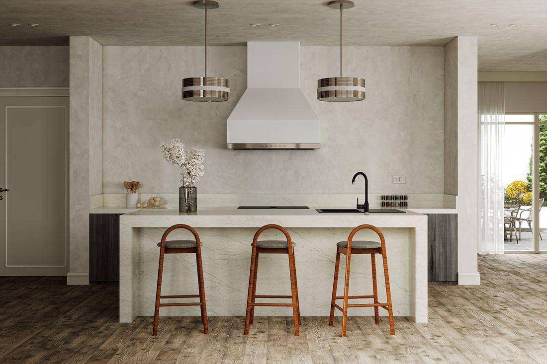 Tyrol quartz countertops installed in a home