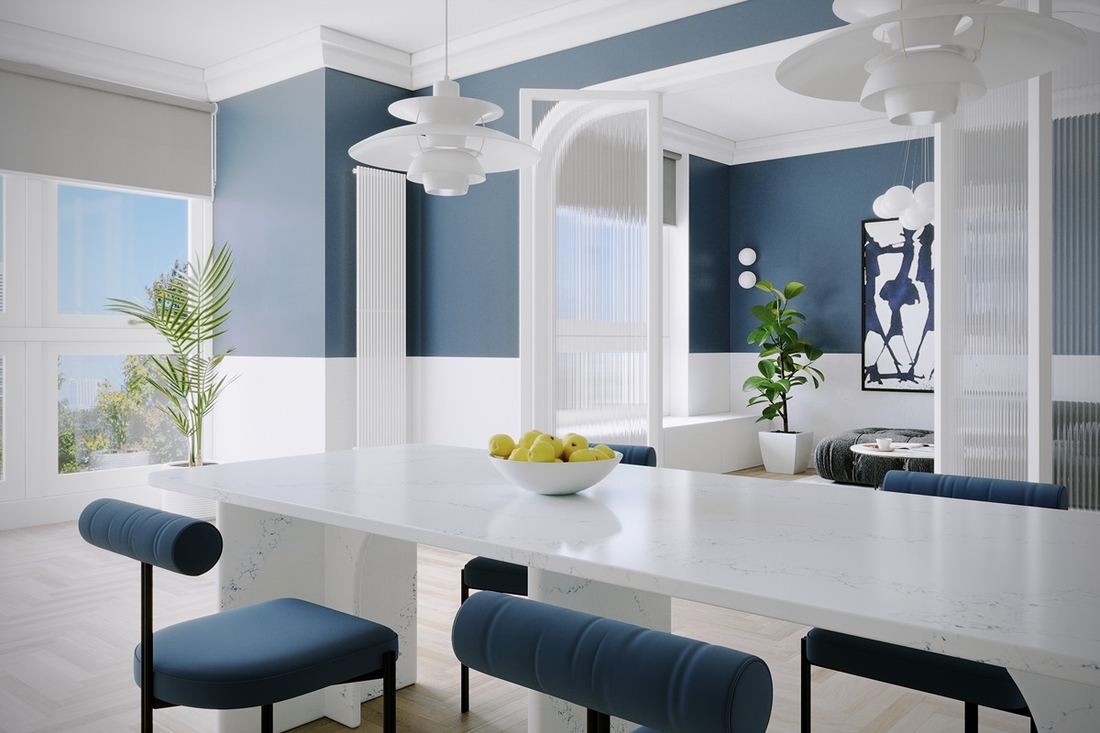 Venatino quartz countertops installed in a home