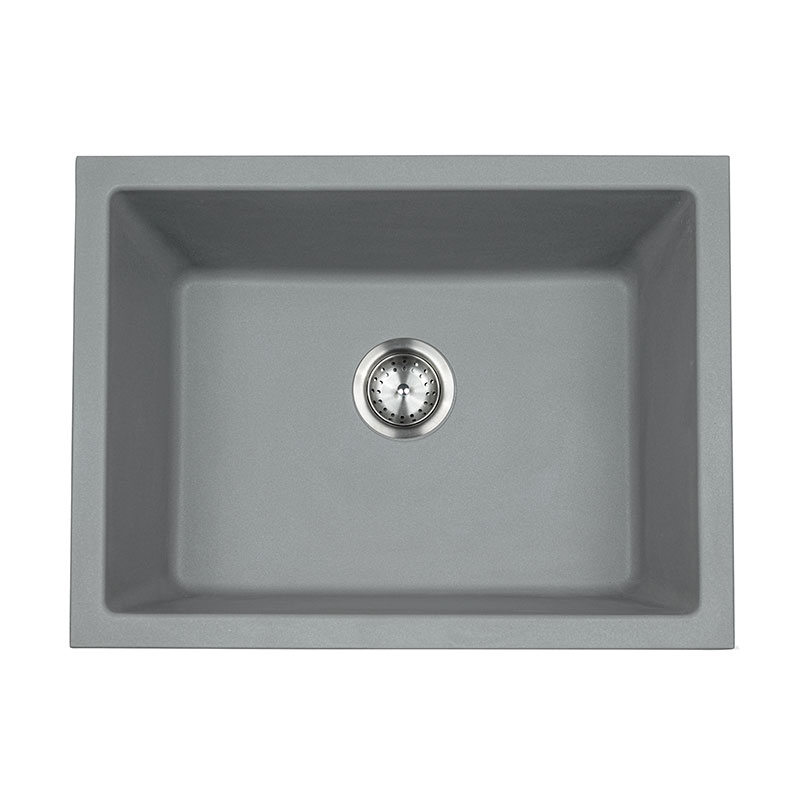 Gray Quartz Single Bowl 24×18