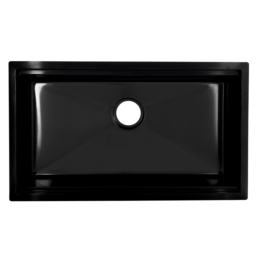 16G Square True Black Workstation 31″ Single Bowl Sink